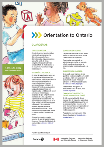 Orientation to Ontario Fact Sheets (Spanish)