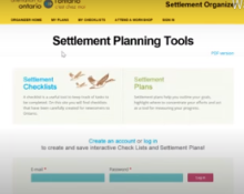 Settlement Organizer Screenshot